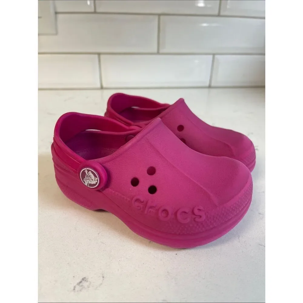 Crocs Baya Old Style Kids Clogs Pink Size 6/7